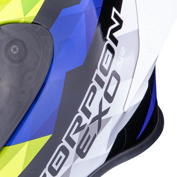 Scorpion EXO R1 Evo II Air Valere Black Blue Yellow Fluo