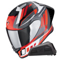 Pack Exo R1 Evo II Air Vital Grey White Red + Kit bluetooth Exo-Com Link-1