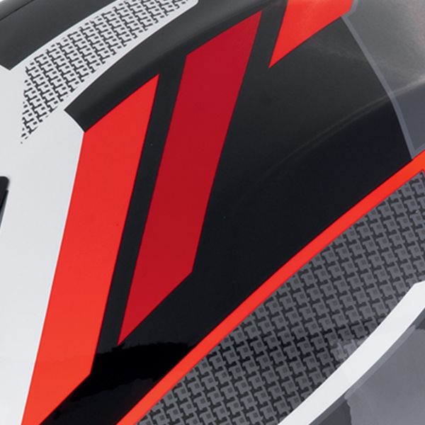 Scorpion Exo R1 Evo II Air Vital Grey White Red + Kit bluetooth Exo-Com Link-1C