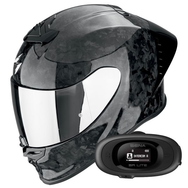 Integrale Scorpion Exo R1 Evo II Carbon Air Onyx Black + Kit bluetooth 5R Lite Solo Integrale Scorpion Exo R1 Evo II Carbon Air Onyx Black + Kit bluetooth 5R Lite Solo