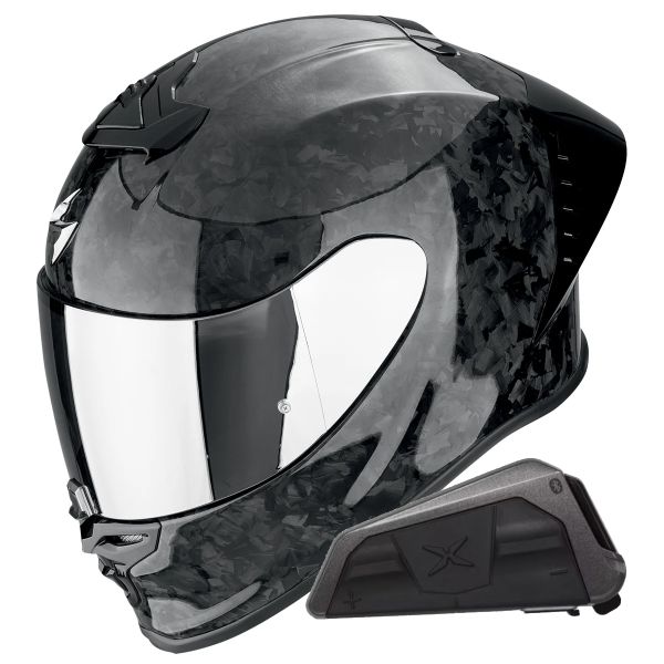 Integrale Scorpion Exo R1 Evo II Carbon Air Onyx Black + Kit bluetooth Exo-Com Link-1 Integrale Scorpion Exo R1 Evo II Carbon Air Onyx Black + Kit bluetooth Exo-Com Link-1