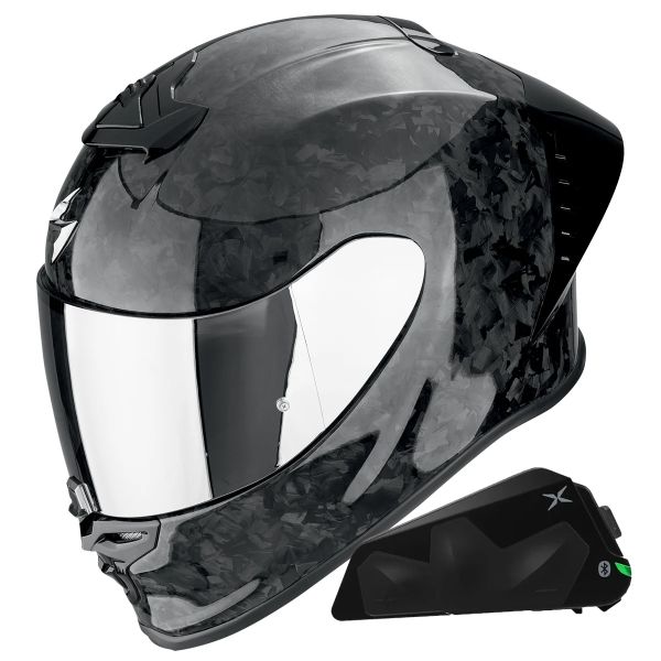 Integrale Scorpion Exo R1 Evo II Carbon Air Onyx Black + Kit bluetooth Exo-Com Link-1C Integrale Scorpion Exo R1 Evo II Carbon Air Onyx Black + Kit bluetooth Exo-Com Link-1C