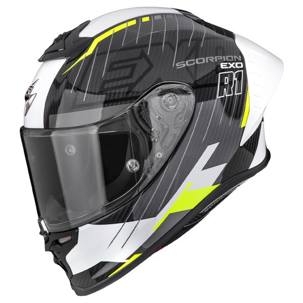 Integrale Scorpion Exo R1 Evo II Carbon Air Surge Black White Neon Yellow
