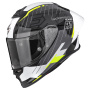 Casque Integrale Scorpion Exo R1 Evo II Carbon Air Surge Black White Neon Yellow