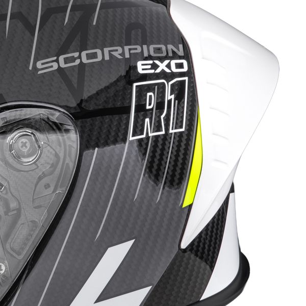 Scorpion Exo R1 Evo II Carbon Air Surge Black White Neon Yellow