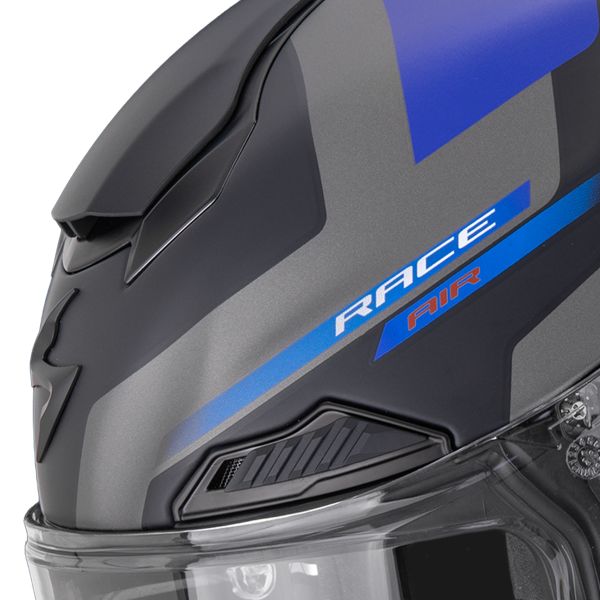 Scorpion Exo Race Air Fury Matt Black Grey Blue