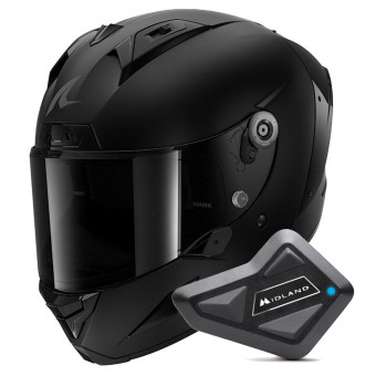 Integrale Shark Aeron Dark Shadow Mat KMA + Kit Bluetooth BT Mini