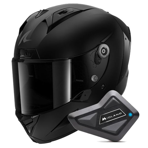 Integrale Shark Aeron Dark Shadow Mat KMA + Kit Bluetooth BT Mini