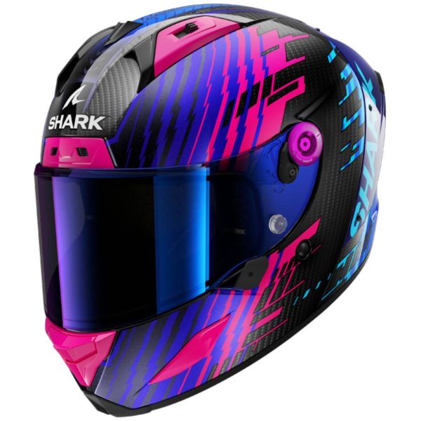 Integrale Shark Aeron Edgy DBU Carbon Blu Chrom