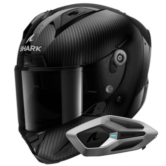 Integrale Shark Aeron Full Carbon DAD + Kit Bluetooth Sena for Shark Mesh Solo