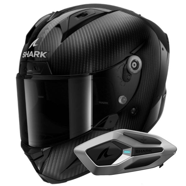 Integrale Shark Aeron Full Carbon DAD + Kit Bluetooth Sena for Shark Mesh Solo