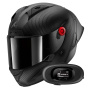 Casque Integrale Shark Aeron GP Blank SP Full Carbon Mat + Kit bluetooth 5R Lite Solo