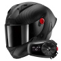 Casque Integrale Shark Aeron GP Blank SP Full Carbon Mat + Kit Bluetooth 5S Solo