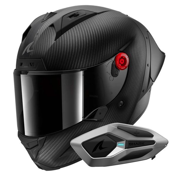 Integrale Shark Aeron GP Blank SP Full Carbon Mat + Kit Bluetooth Sena for Shark Mesh So