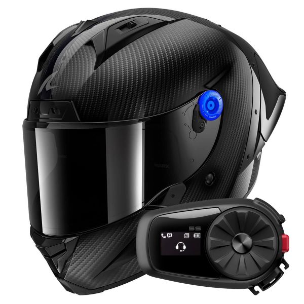 Integrale Shark Aeron GP FIM 2 Racing Full Carbon DKD + Kit Bluetooth 5S Solo