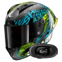 Casque Integrale Shark Aeron GP FIM 2 Racing Speed-Vib DBG + Kit bluetooth 5R Lite Solo