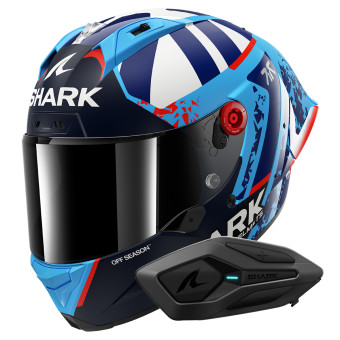 Integrale Shark Aeron GP Fim Racing Replica Raul Fernandez BBW + Kit Bluetooth Sena for