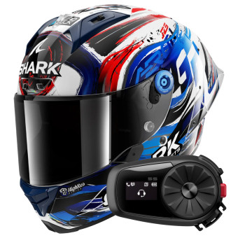 Integrale Shark Aeron GP FIM Racing Zarco Signature WKB + Kit Bluetooth 5S Solo