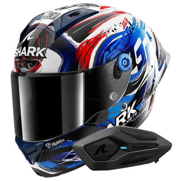 Integrale Shark Aeron GP FIM Racing Zarco Signature WKB + Kit Bluetooth Sena for Shark S