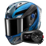 Casque Integrale Shark Aeron Mekarium DBS + Kit Bluetooth 5S Solo