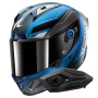 Casque Integrale Shark Aeron Mekarium DBS + Kit Bluetooth Sena for Shark Solo