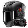 Casque Integrale Shark Aeron Speed-Tech Mat DAK + Kit Bluetooth 5S Solo
