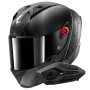 Casque Integrale Shark Aeron Speed-Tech Mat DAK + Kit Bluetooth Sena for Shark Solo