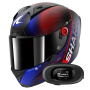 Casque Integrale Shark Aeron Speed-Tech Mat DBR + Kit bluetooth 5R Lite Solo