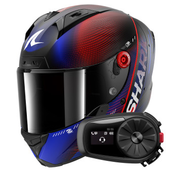 Integrale Shark Aeron Speed-Tech Mat DBR + Kit Bluetooth 5S Solo