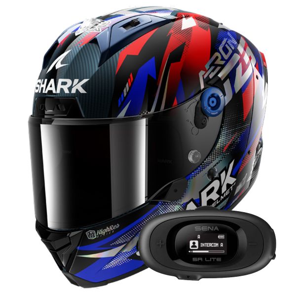 Integrale Shark Aeron Zarco GP De France DBU + Kit bluetooth 5R Lite Solo