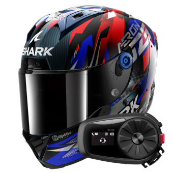 Integrale Shark Aeron Zarco GP De France DBU + Kit Bluetooth 5S Solo