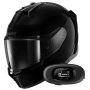 Casque Integrale Shark D-Skwal 3 Blank BLK + Kit Bluetooth 5R Lite