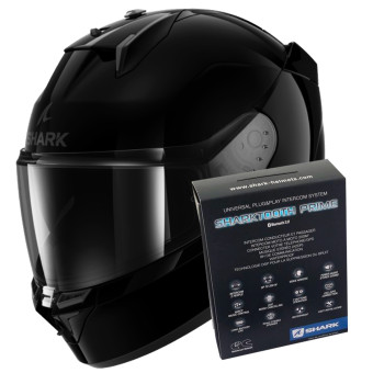 Integrale Shark D-Skwal 3 Blank BLK + Kit Bluetooth Sharktooth Prime