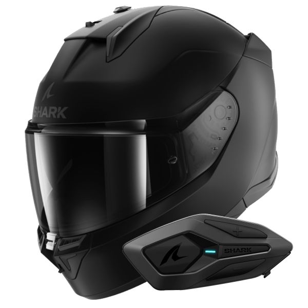 Integrale Shark D-Skwal 3 Blank Mat KMA + Kit Bluetooth Sena for Shark Solo