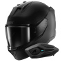 Casque Integrale Shark D-Skwal 3 Blank Mat KMA + Kit Bluetooth Sena for Shark Solo