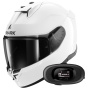 Casque Integrale Shark D-Skwal 3 Blank WHU + Kit Bluetooth 5R Lite