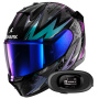 Casque Integrale Shark D-Skwal 3 Blast-R KGX + Kit Bluetooth 5R Lite
