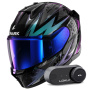 Casque Integrale Shark D-Skwal 3 Blast-R KGX + Kit Bluetooth Lokui K30