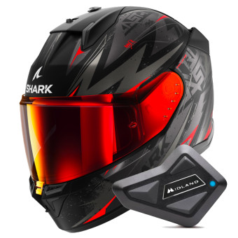 Integrale Shark D-Skwal 3 Blast-R Mat KAR + Kit Bluetooth BT Mini