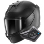 Casque Integrale Shark D-Skwal 3 Dark Shadow Edition Mat A08 + Kit Bluetooth BT Mini