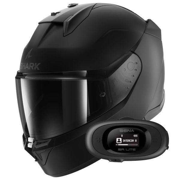 Integrale Shark D-Skwal 3 Dark Shadow Edition Mat KMA + Kit bluetooth 5R Lite Solo Integrale Shark D-Skwal 3 Dark Shadow Edition Mat KMA + Kit bluetooth 5R Lite Solo