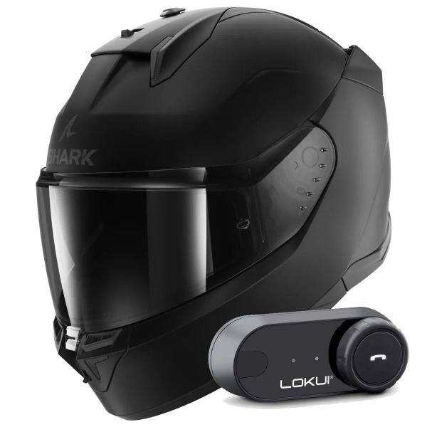 Integrale Shark D-Skwal 3 Dark Shadow Edition Mat KMA + Kit Bluetooth Lokui K30 Integrale Shark D-Skwal 3 Dark Shadow Edition Mat KMA + Kit Bluetooth Lokui K30