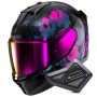 Casque Integrale Shark D-Skwal 3 Mayfer KVX + Kit Bluetooth BT Mini