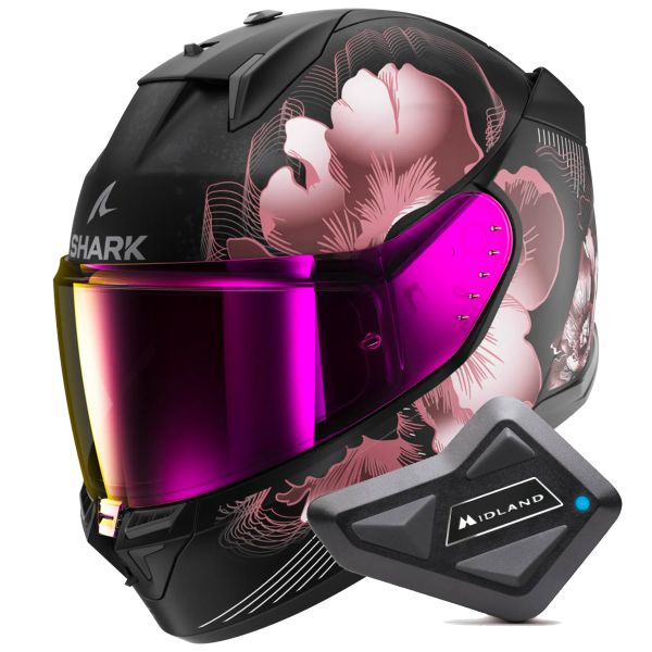 Integrale Shark D-Skwal 3 Mayfer Mat KVQ + Kit Bluetooth BT Mini