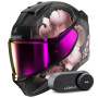 Casque Integrale Shark D-Skwal 3 Mayfer Mat KVQ + Kit Bluetooth Lokui K30