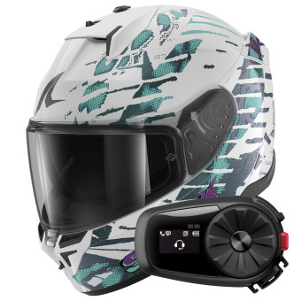 Integrale Shark D-Skwal 3 Reptaia WXW + Kit Bluetooth 5S Solo