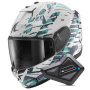 Casque Integrale Shark D-Skwal 3 Reptaia WXW + Kit Bluetooth BT Mini