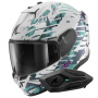 Casque Integrale Shark D-Skwal 3 Reptaia WXW + Kit Bluetooth Sena for Shark Solo