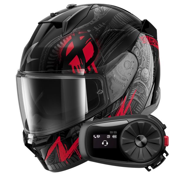 Integrale Shark D-Skwal 3 Shiever KAR + Kit Bluetooth 5S Solo