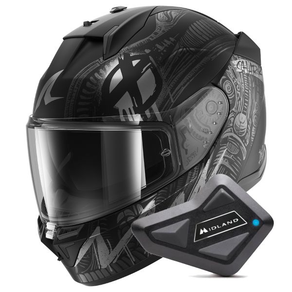Integrale Shark D-Skwal 3 Shiever Mat KAS + Kit Bluetooth BT Mini
